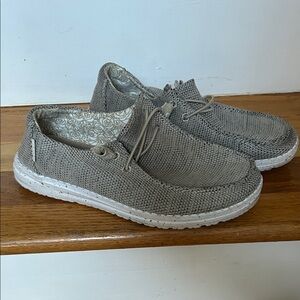 Hey Dude Women’s Light Gray Slip-On Loafers